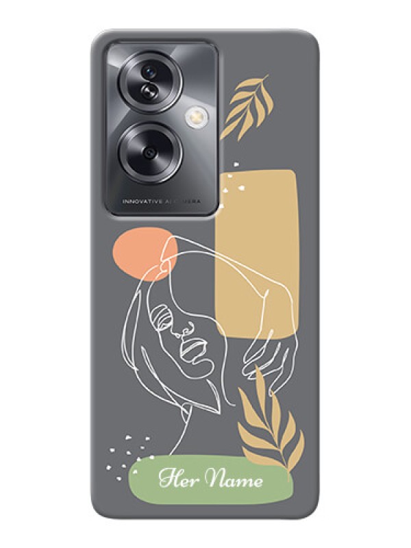 Custom Oppo A79 5G Custom Phone Case with Gazing Woman line art Design