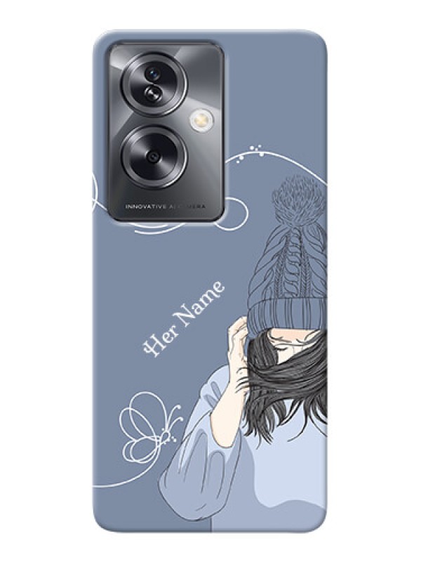 Custom Oppo A79 5G Custom Mobile Case with Girl in winter outfit Design