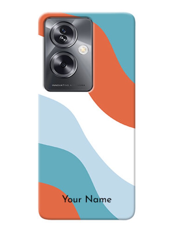 Custom Oppo A79 5G Custom Mobile Case with coloured Waves Design