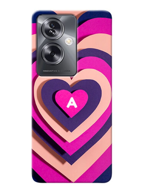 Custom Oppo A79 5G Custom Mobile Case with Cute Heart Pattern Design