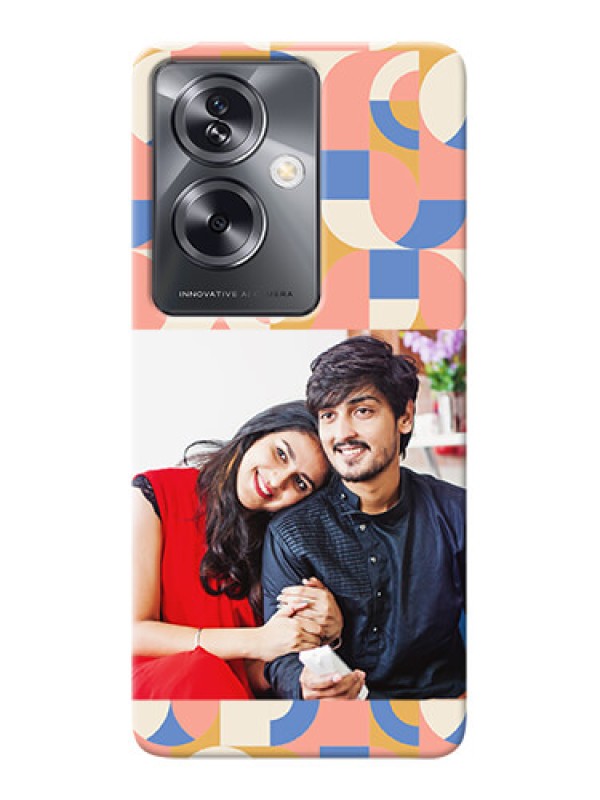 Custom Oppo A79 5G Photo Printing on Case with Semiwithcircle Maze Pattern Design