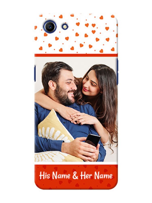 Custom Oppo A83 Orange Love Symbol Mobile Cover Design