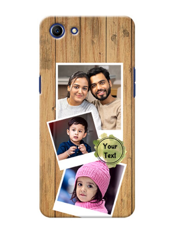 Custom Oppo A83 3 image holder with wooden texture  Design