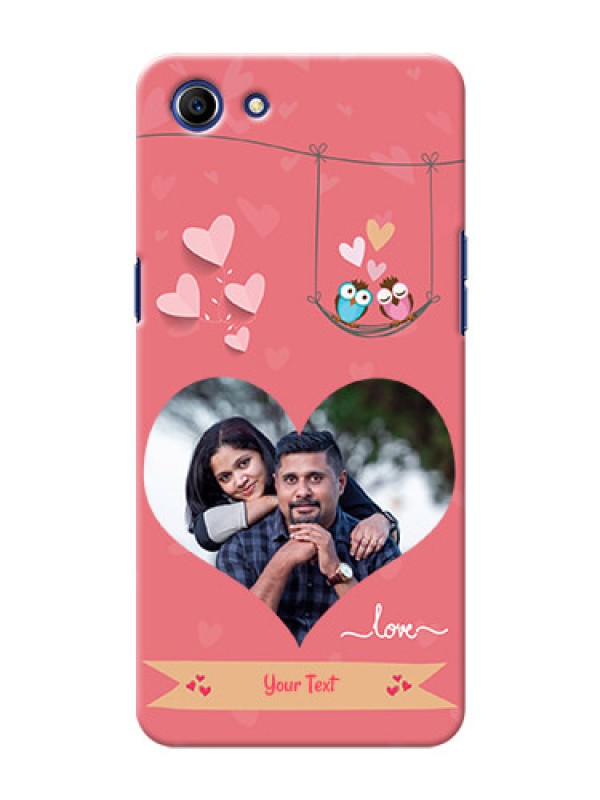 Custom Oppo A83 heart frame with love birds Design