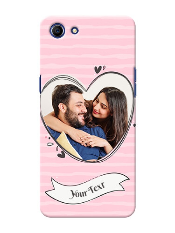 Custom Oppo A83 seamless stripes with vintage heart shape Design