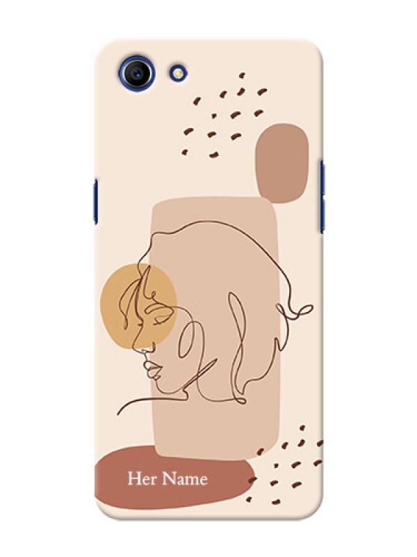 Custom Oppo A83 Custom Phone Covers: Calm Woman line art Design