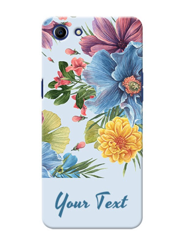 Custom Oppo A83 Custom Phone Cases: Stunning Watercolored Flowers Painting Design