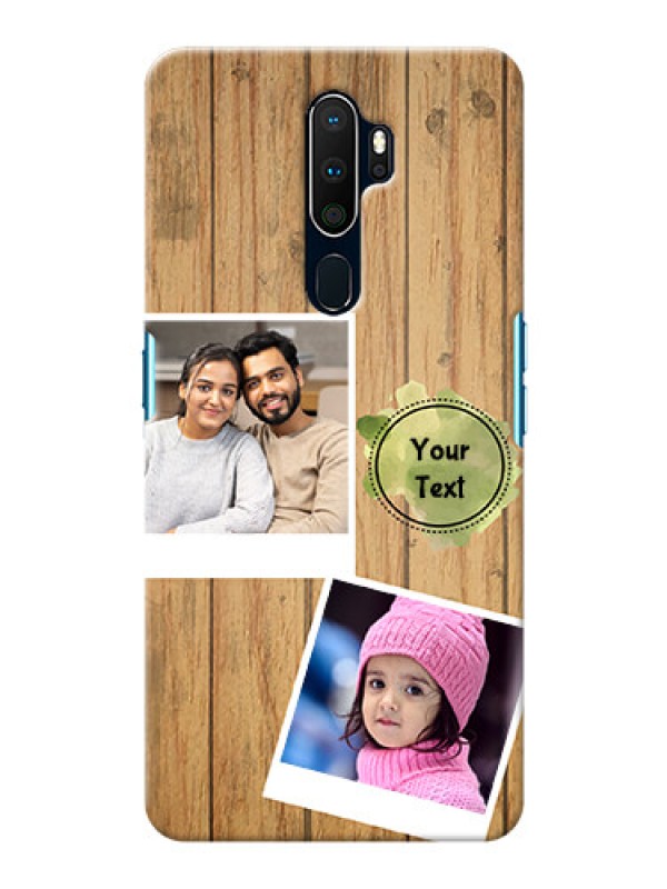 Custom Oppo A9 2020 Custom Mobile Phone Covers: Wooden Texture Design