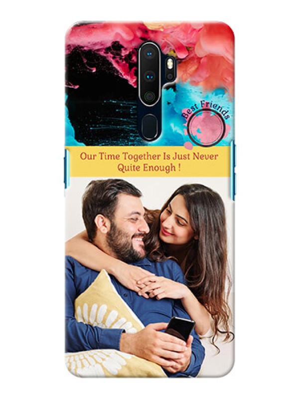 Custom Oppo A9 2020 Mobile Cases: Quote with Acrylic Painting Design