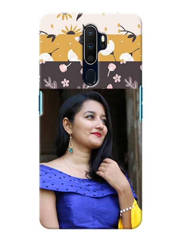 Custom Oppo A9 2020 mobile cases online: Stylish Floral Design