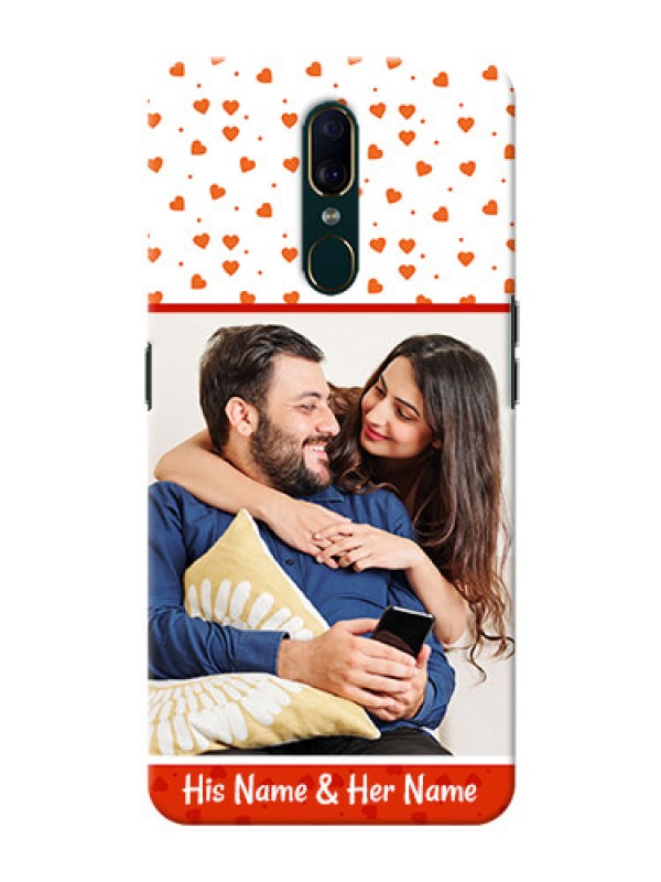 Custom Oppo A9 Phone Back Covers: Orange Love Symbol Design