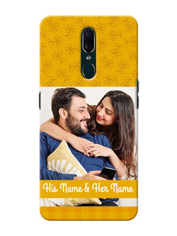 Custom Oppo A9 mobile phone covers: Yellow Floral Design