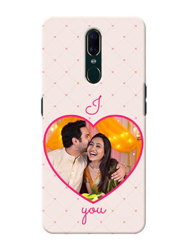 Custom Oppo A9 Personalized Mobile Covers: Heart Shape Design