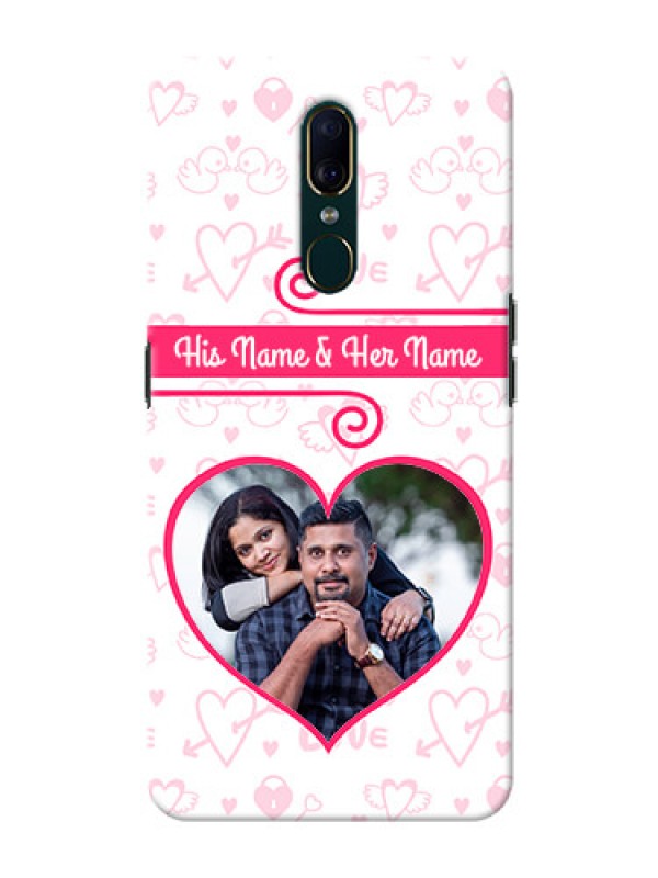 Custom Oppo A9 Personalized Phone Cases: Heart Shape Love Design