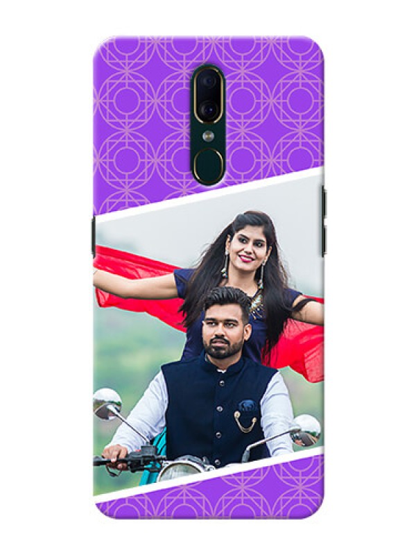 Custom Oppo A9 mobile back covers online: violet Pattern Design