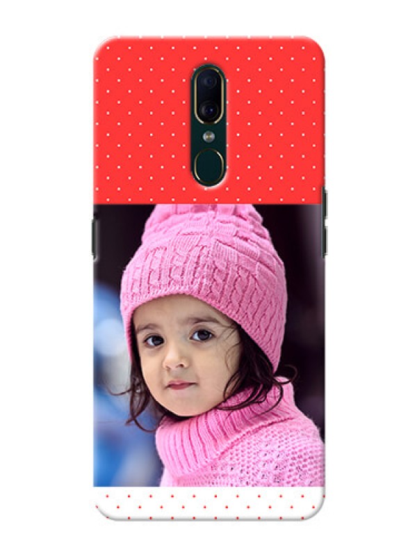 Custom Oppo A9 personalised phone covers: Red Pattern Design