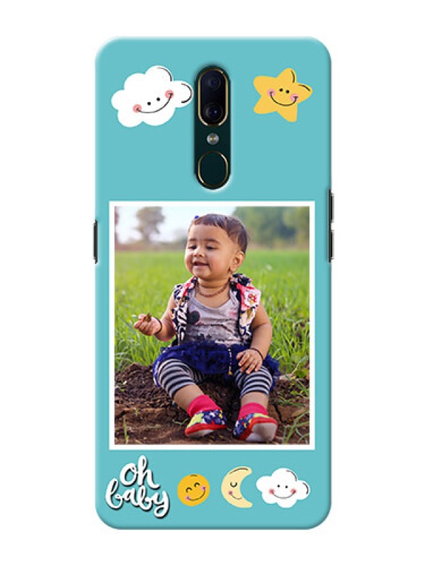 Custom Oppo A9 Personalised Phone Cases: Smiley Kids Stars Design