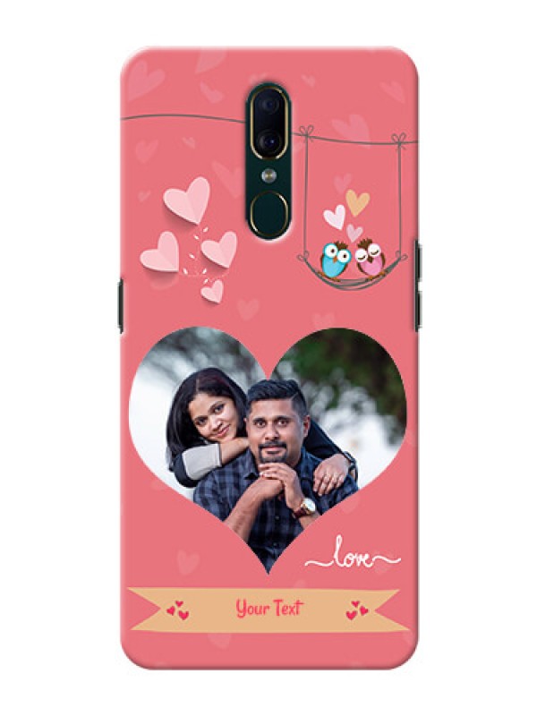 Custom Oppo A9 custom phone covers: Peach Color Love Design 