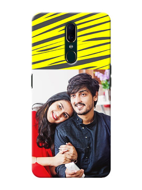 Custom Oppo A9 Personalised mobile covers: Yellow Abstract Design