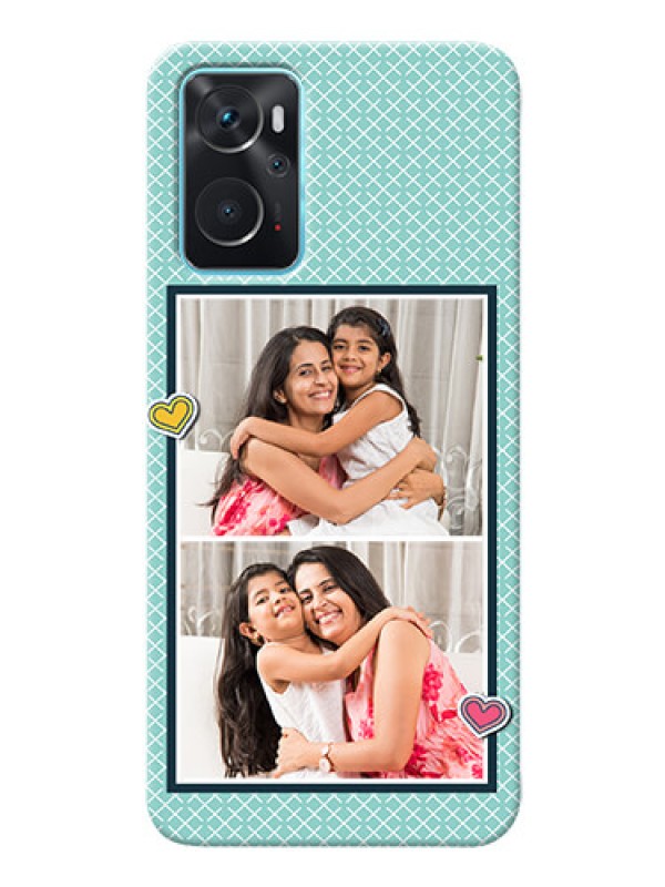 Custom Oppo A96 Custom Phone Cases: 2 Image Holder with Pattern Design