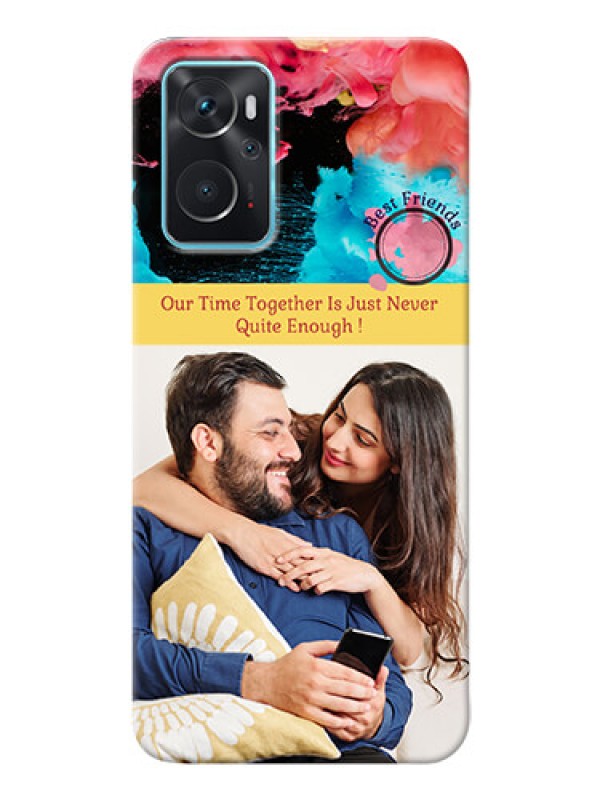 Custom Oppo A96 Mobile Cases: Quote with Acrylic Painting Design