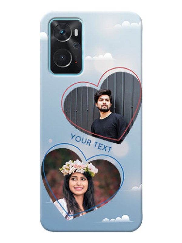 Custom Oppo A96 Phone Cases: Blue Color Couple Design 