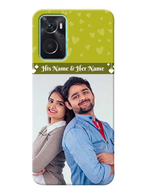 Custom Oppo A96 custom mobile covers: You & Me Heart Design