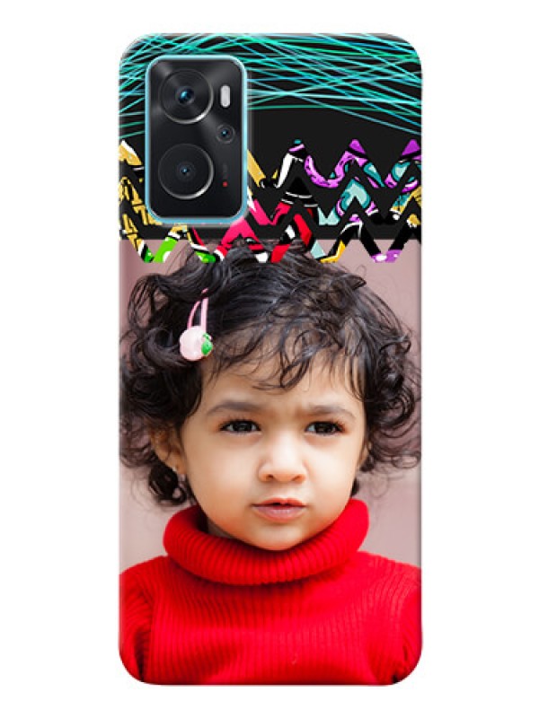 Custom Oppo A96 personalized phone covers: Neon Abstract Design