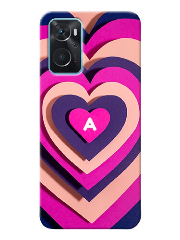 Custom Oppo A96 Custom Mobile Case with Cute Heart Pattern Design