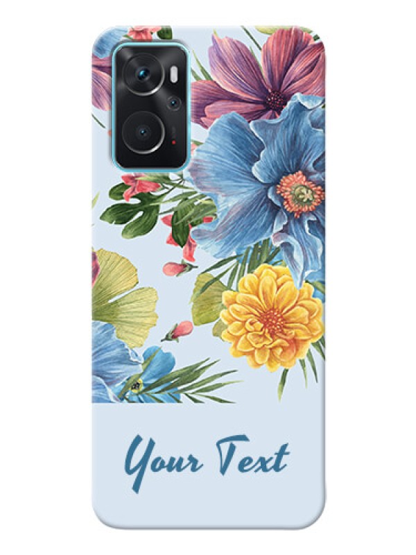 Custom Oppo A96 Custom Phone Cases: Stunning Watercolored Flowers Painting Design