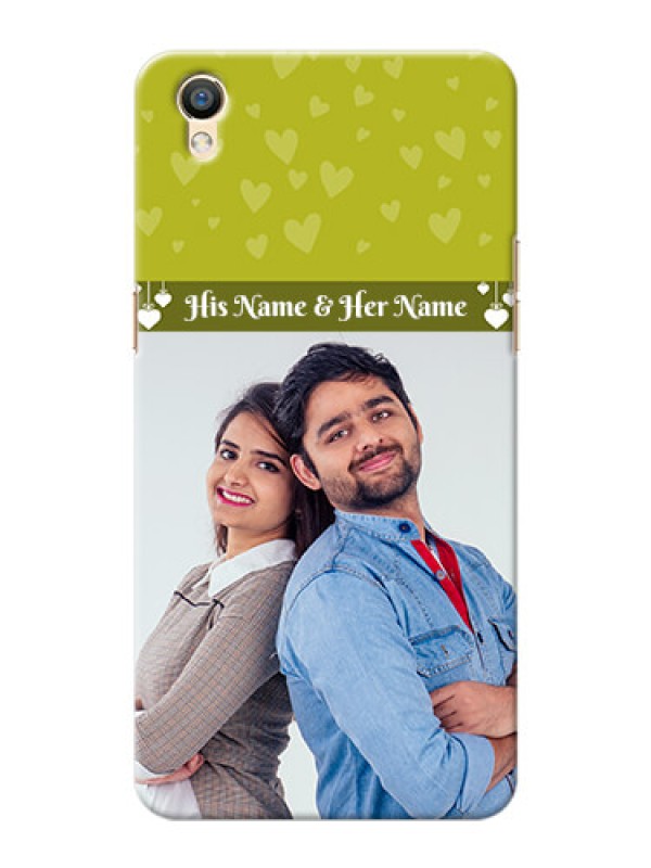 Custom Oppo F1 Plus you and me design with hanging hearts Design