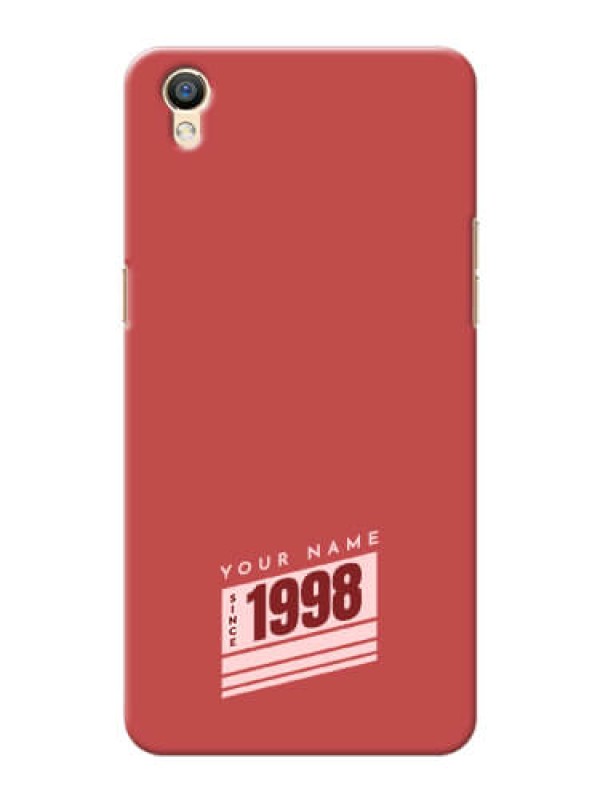 Custom Oppo F1 Plus Phone Back Covers: Red custom year of birth Design