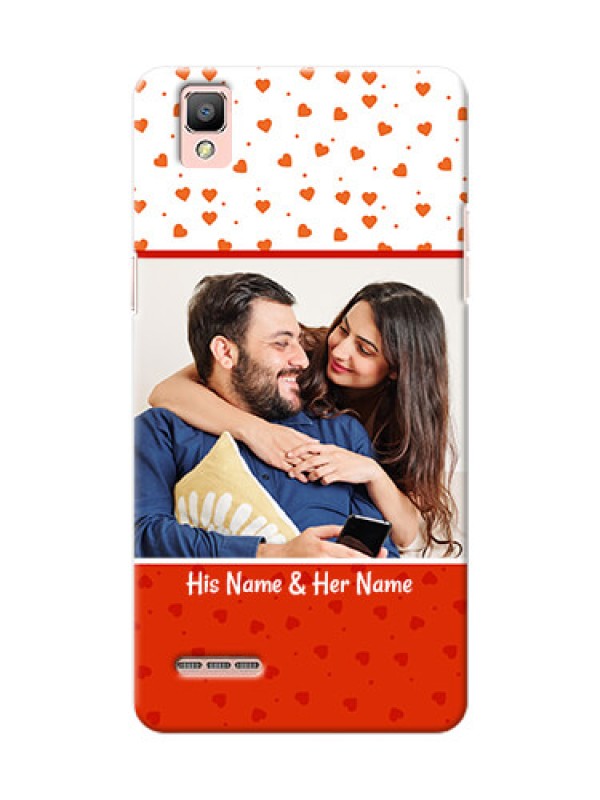 Custom Oppo F1 Orange Love Symbol Mobile Cover Design