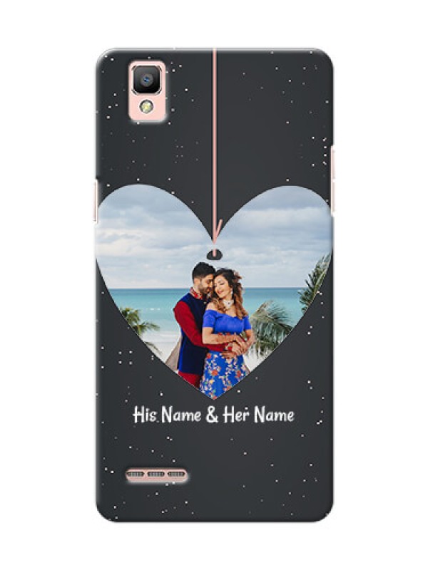 Custom Oppo F1 Hanging Heart Mobile Back Case Design