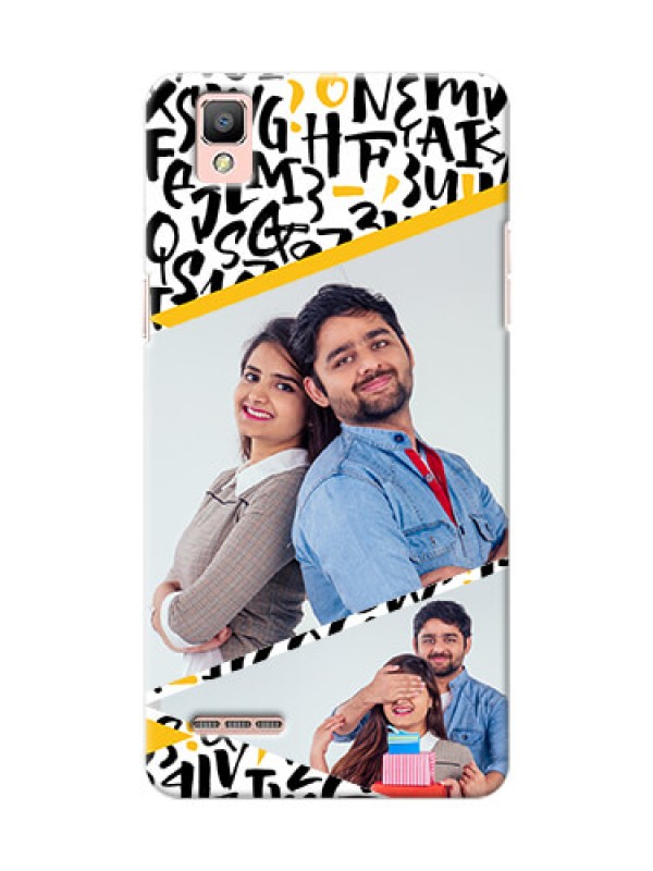 Custom Oppo F1 2 image holder with letters pattern  Design