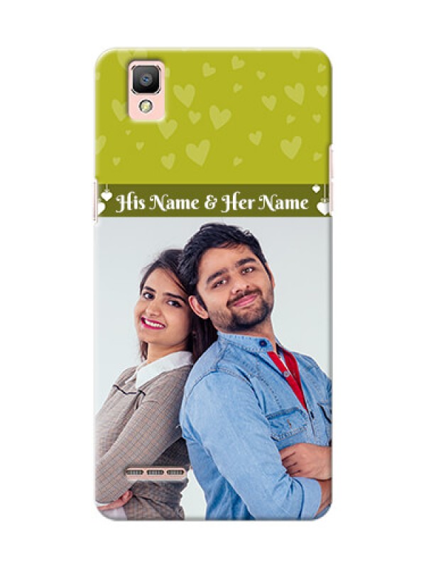 Custom Oppo F1 you and me design with hanging hearts Design