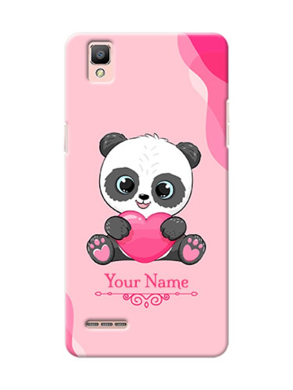 Custom Oppo F1 Mobile Back Covers: Cute Panda Design