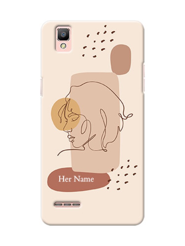Custom Oppo F1 Custom Phone Covers: Calm Woman line art Design