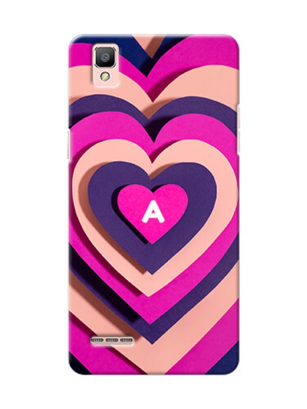 Custom Oppo F1 Custom Mobile Case with Cute Heart Pattern Design