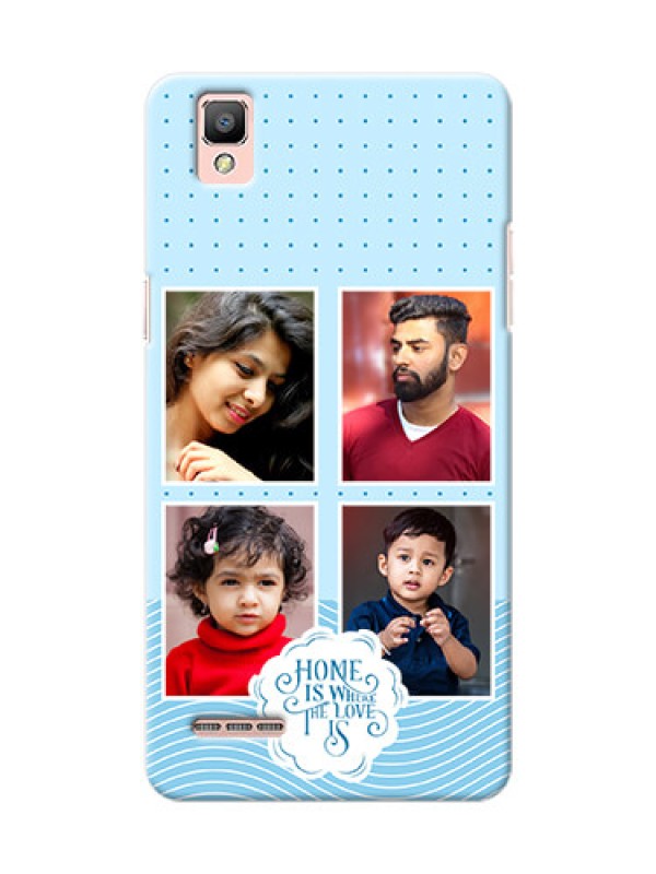 Custom Oppo F1 Custom Phone Covers: Cute love quote with 4 pic upload Design