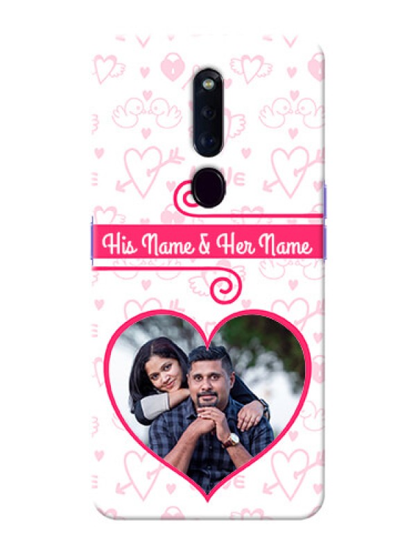 Custom Oppo F11 Pro Personalized Phone Cases: Heart Shape Love Design