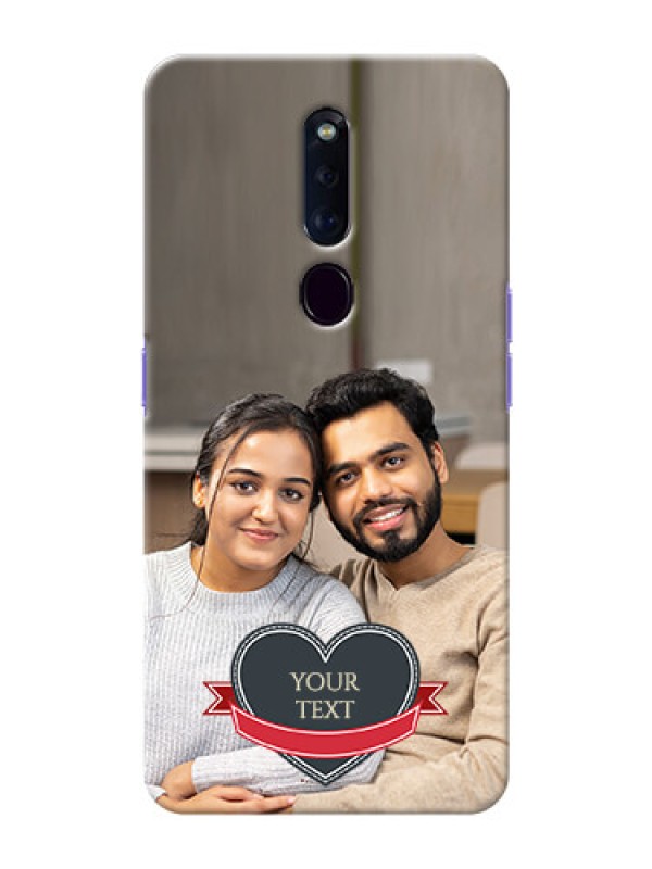 Custom Oppo F11 Pro mobile back covers online: Just Married Couple Design