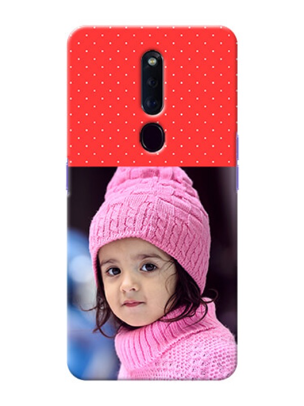 Custom Oppo F11 Pro personalised phone covers: Red Pattern Design