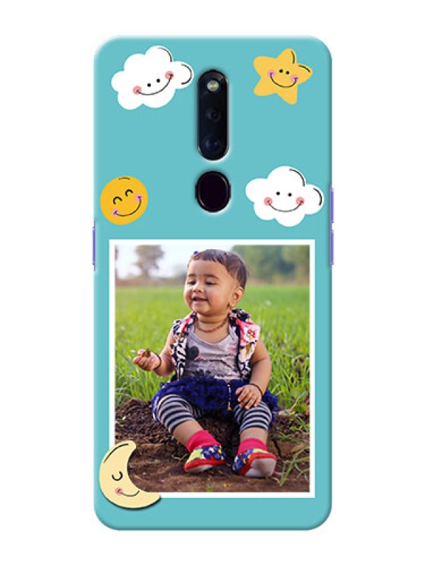 Custom Oppo F11 Pro Personalised Phone Cases: Smiley Kids Stars Design