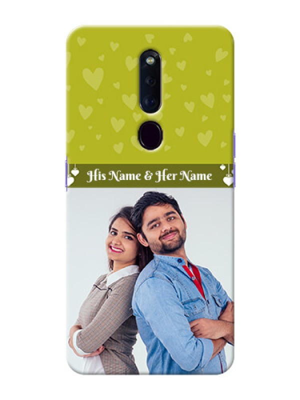 Custom Oppo F11 Pro custom mobile covers: You & Me Heart Design