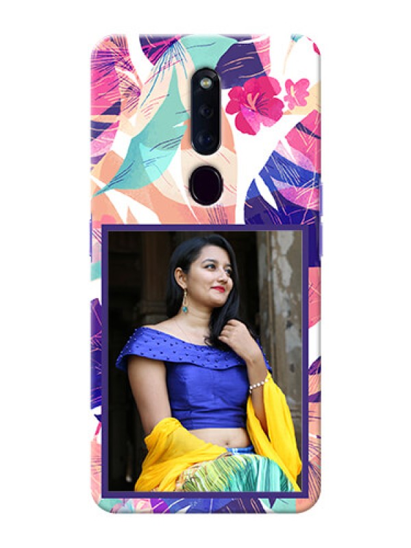 Custom Oppo F11 Pro Personalised Phone Cases: Abstract Floral Design