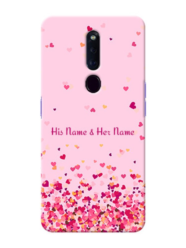 Custom Oppo F11 Pro Phone Back Covers: Floating Hearts Design