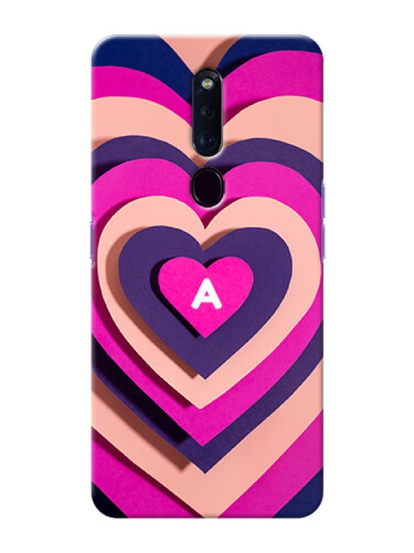Custom Oppo F11 Pro Custom Mobile Case with Cute Heart Pattern Design