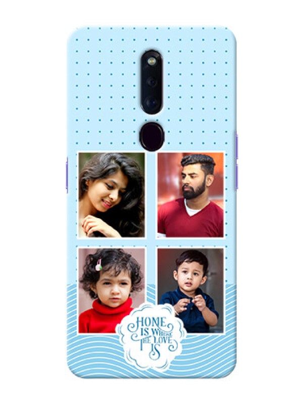 Custom Oppo F11 Pro Custom Phone Covers: Cute love quote with 4 pic upload Design