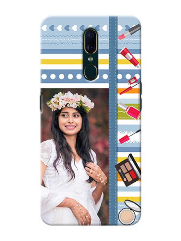 Custom Oppo F11 Personalized Mobile Cases: Makeup Icons Design